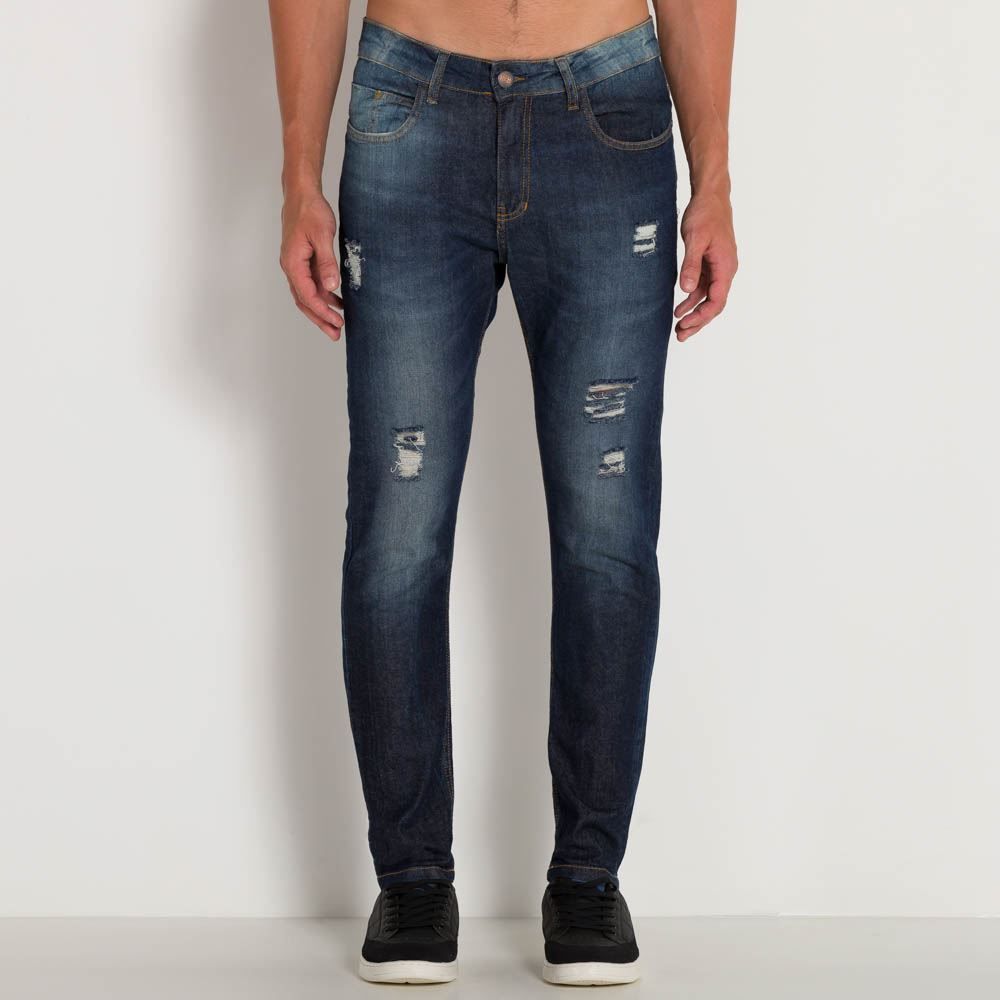 Calça Jeans Escura Fit Rock&Soda