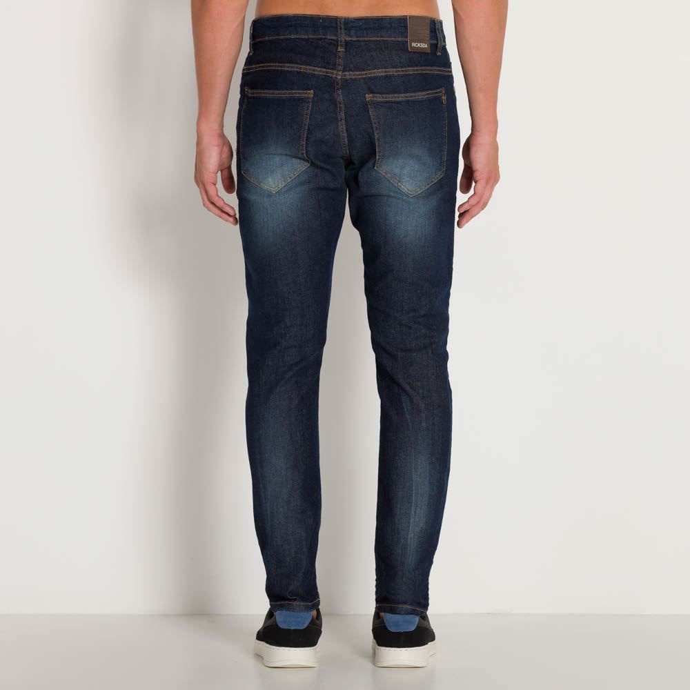 Calça Jeans Escura Fit Rock&Soda