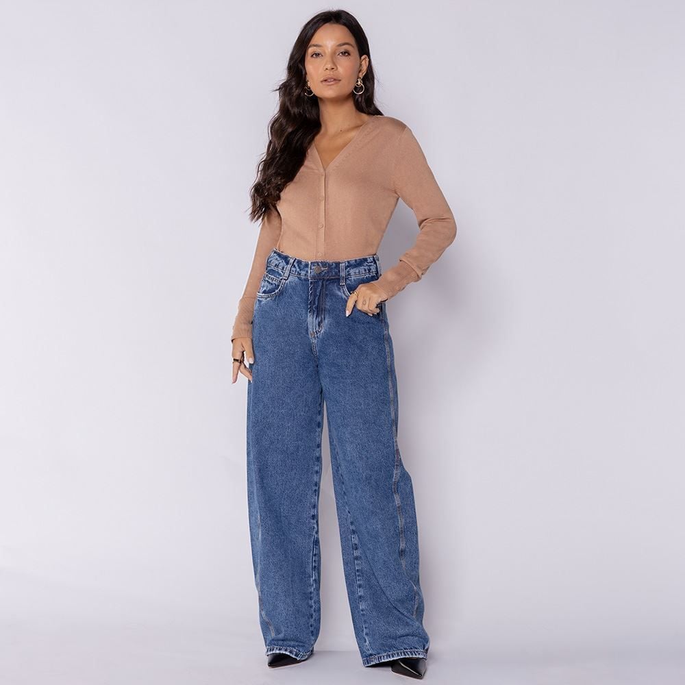 Calça Jeans Feminina Barrel Sawary