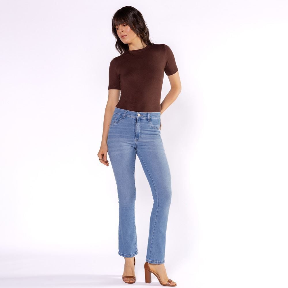 Calça Jeans Feminina Boot Cut Sawary