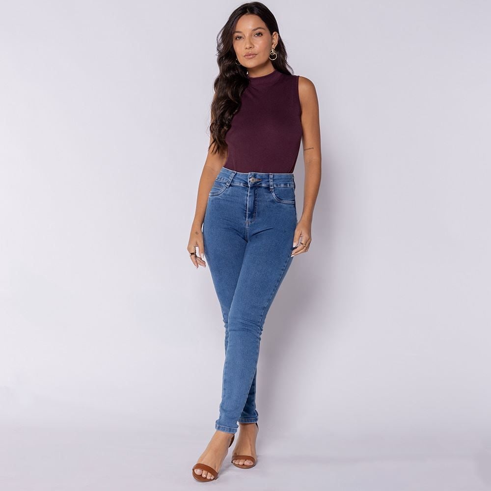 Calça Jeans Feminina Cigarrete Sawary