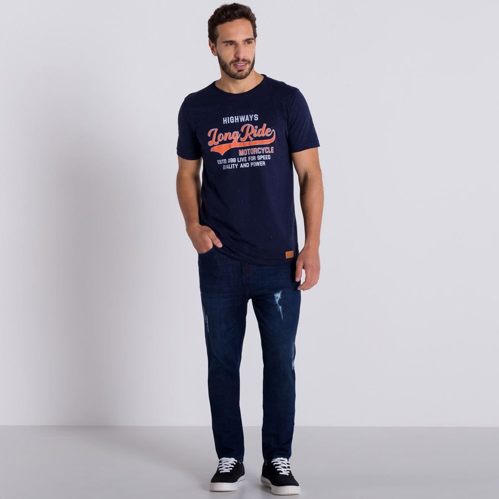 Calça Jeans Modelo Slim Marc Alain