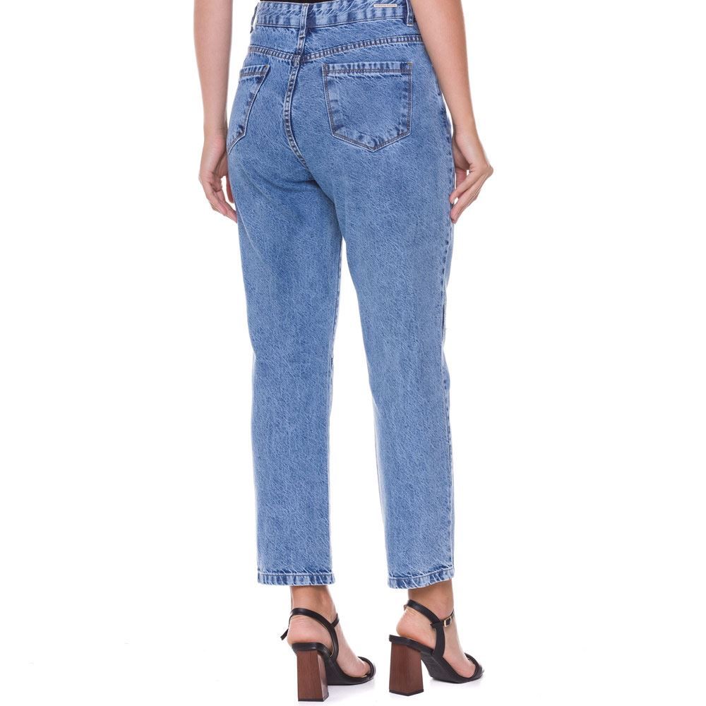 Calça Jeans Mom com Botões Patrícia Foster
