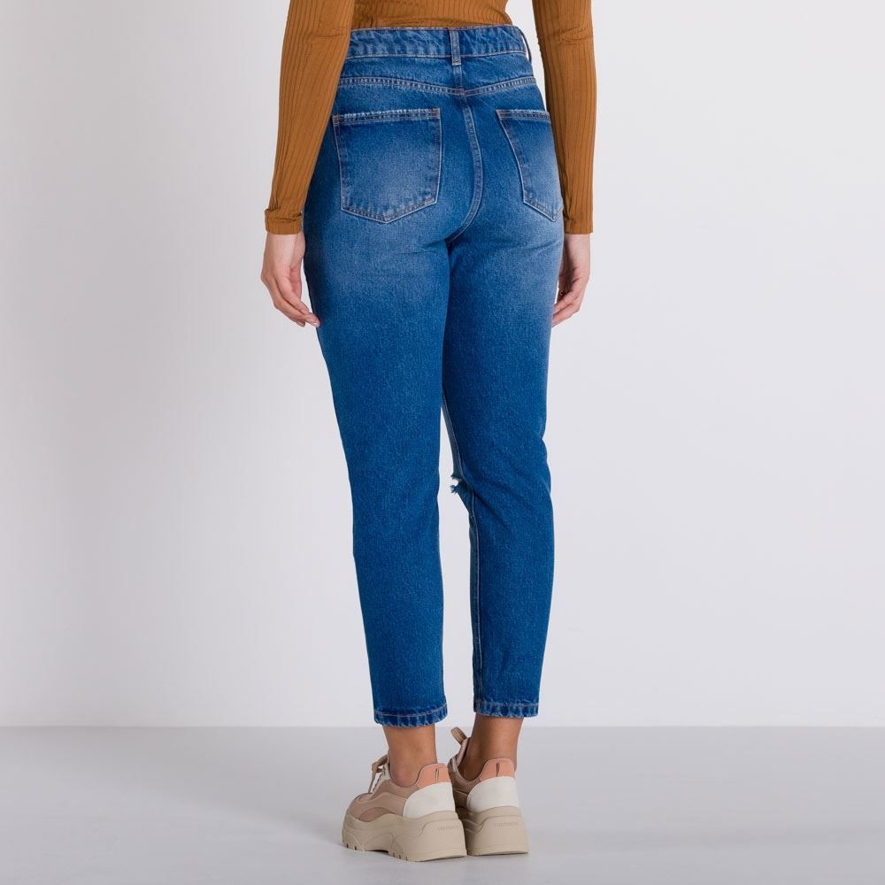 Calça Jeans Mom Rasgos Boby Blues