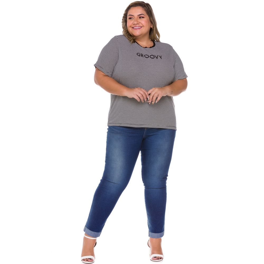 Calça Jeans Plus Size Cigarrete Patrícia Foster Mais