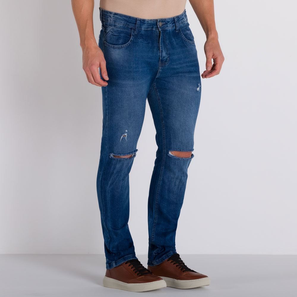 Calça Jeans Rasgo Horizintal Thing