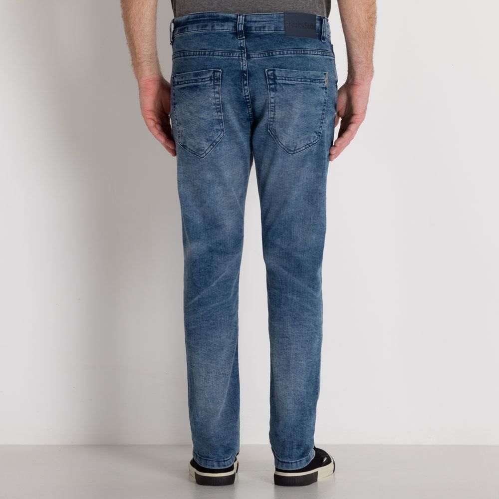 Calça Jeans Rock com Puídos Vintage Rock&Soda
