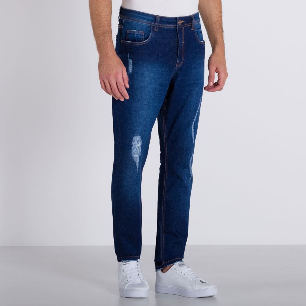 Calça Jeans Skinny Barra Desfiada Thing