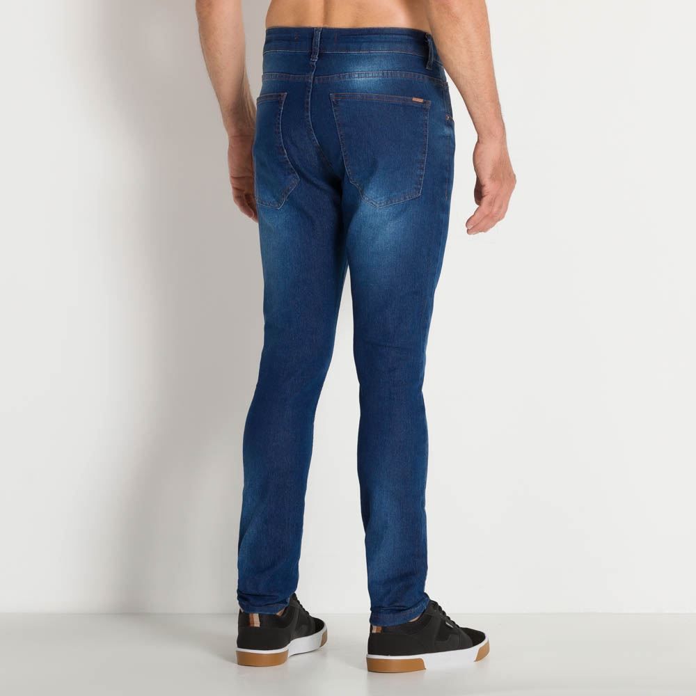 Calça Jeans Skinny Bigodes a Laser Marc Alain