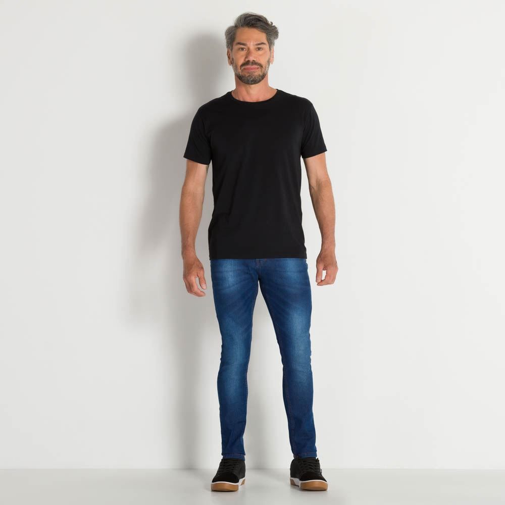 Calça Jeans Skinny Bigodes a Laser Marc Alain