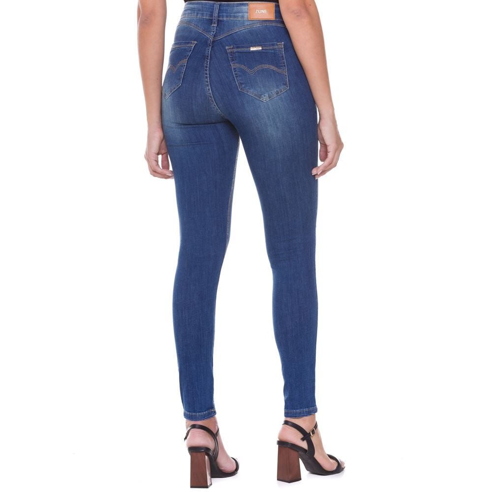 Calça Jeans Skinny com Rasgos e Bigode Zune By Sabrina Sato