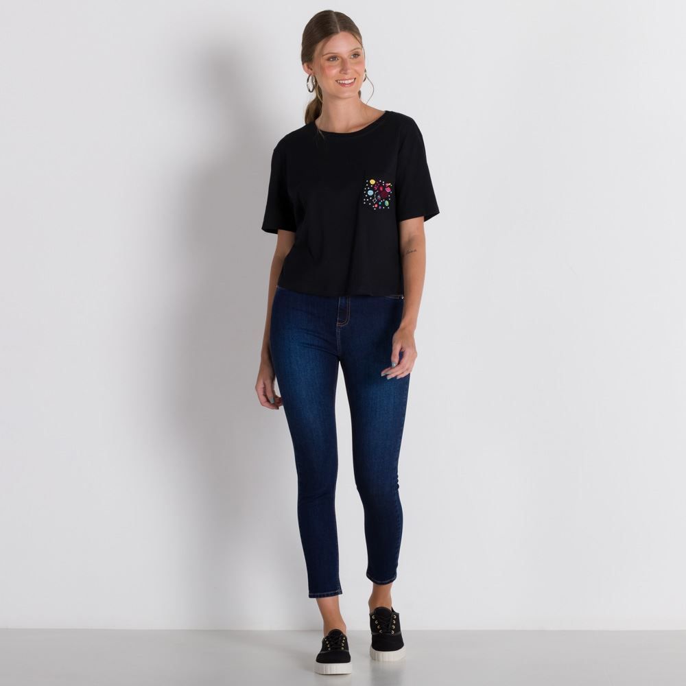 Calça Jeans Skinny Lavagem Tradicional Patricia Foster