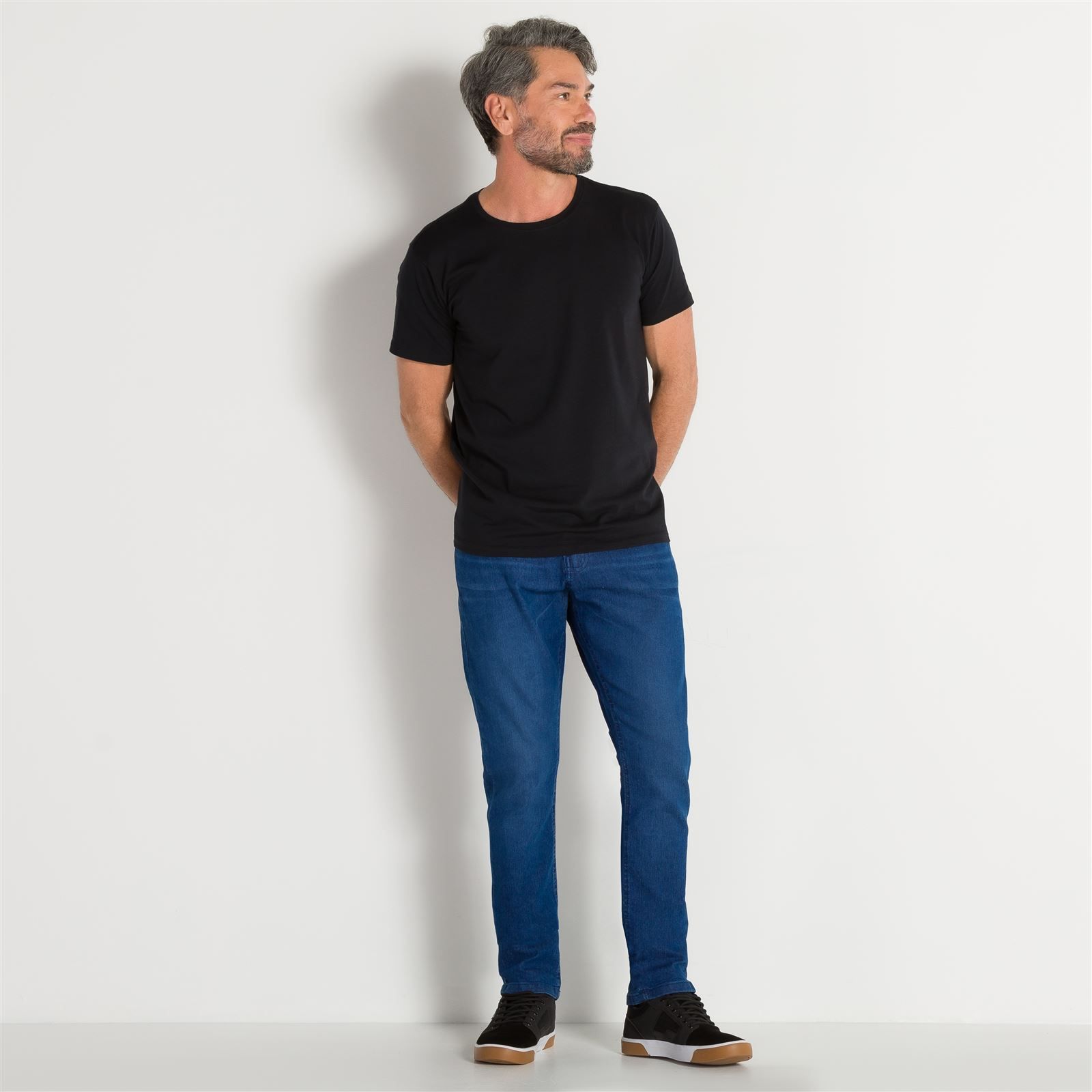 Calça Jeans Slim Bigodes a Laser Marc Alain