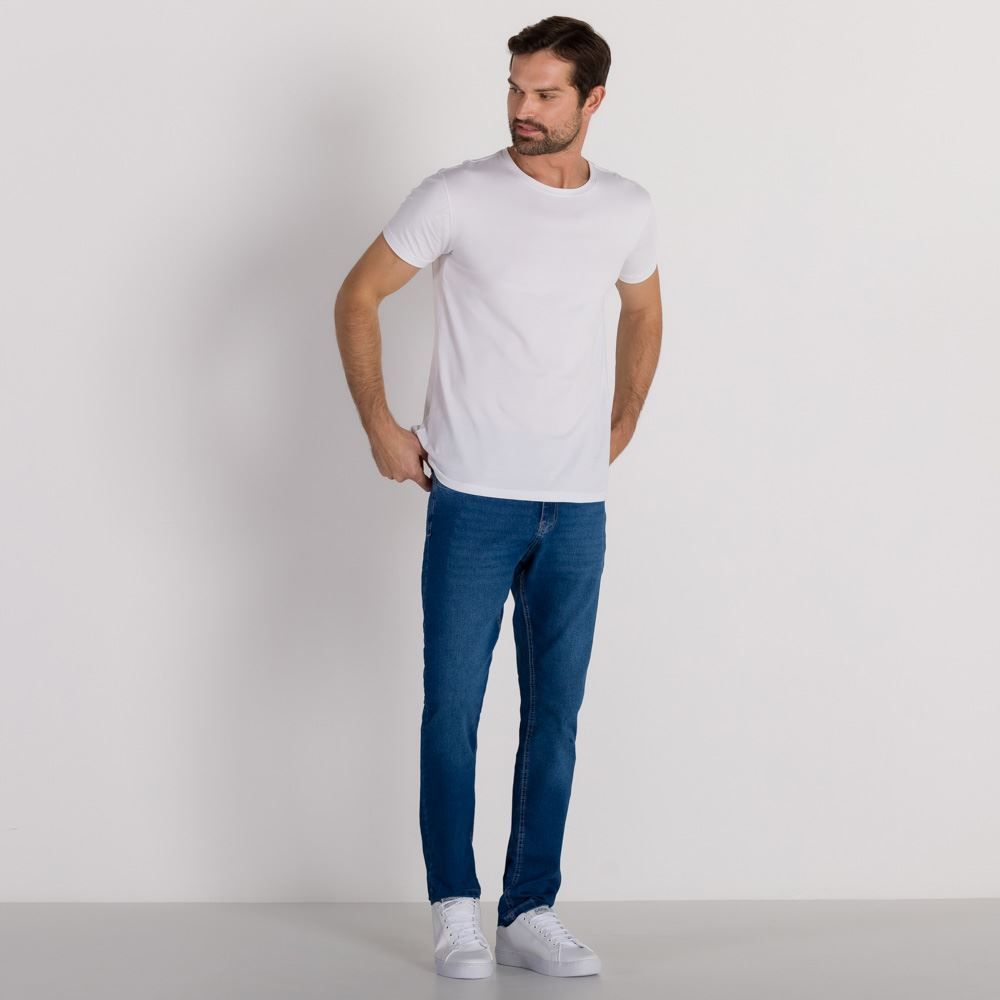 Calça Jeans Slim Bigodes Médio Marc Alain