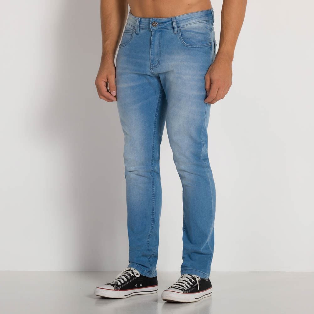 Calça Jeans Slim Denim Claro Marc Alain