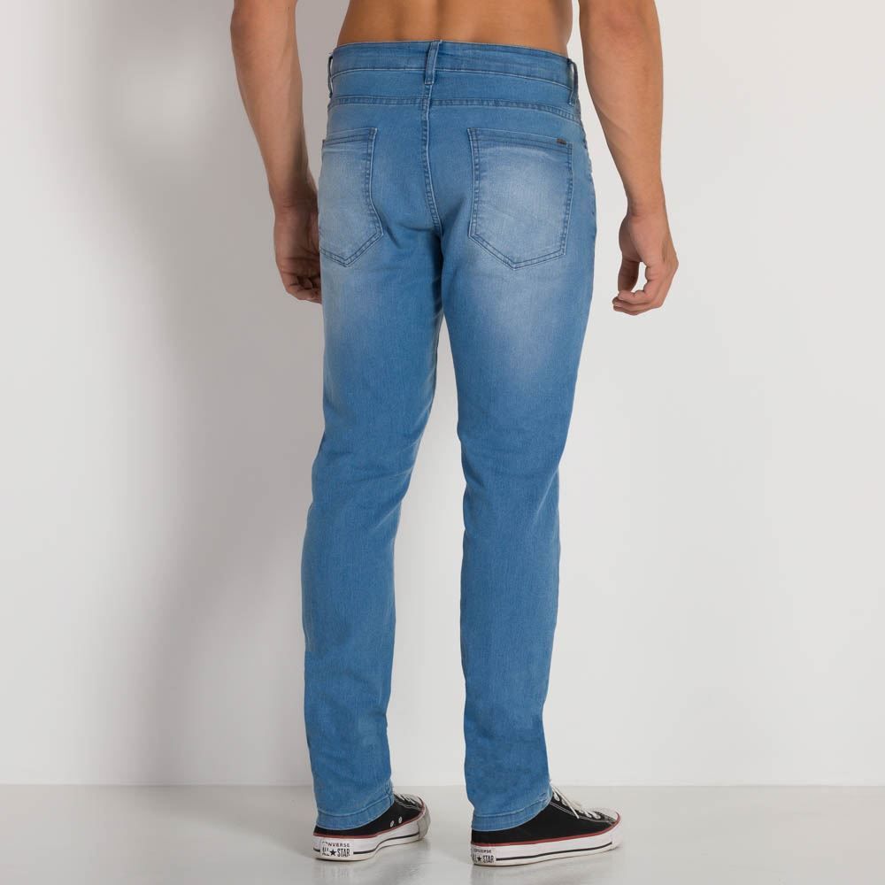Calça Jeans Slim Denim Claro Marc Alain