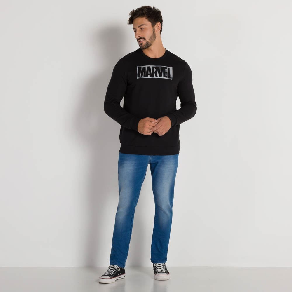 Calça Jeans Slim Denim Médio Marc Alain