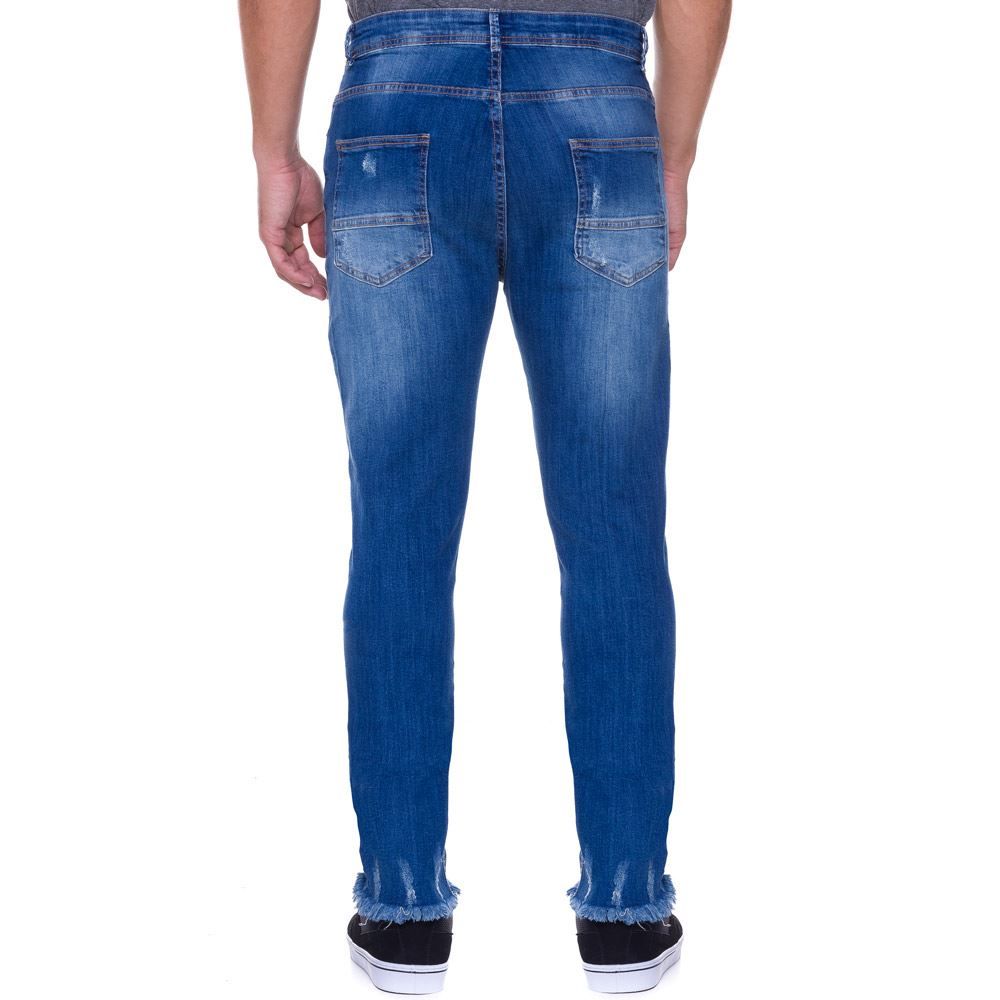 Calça Jeans Slim em Fio Contrastante Thing