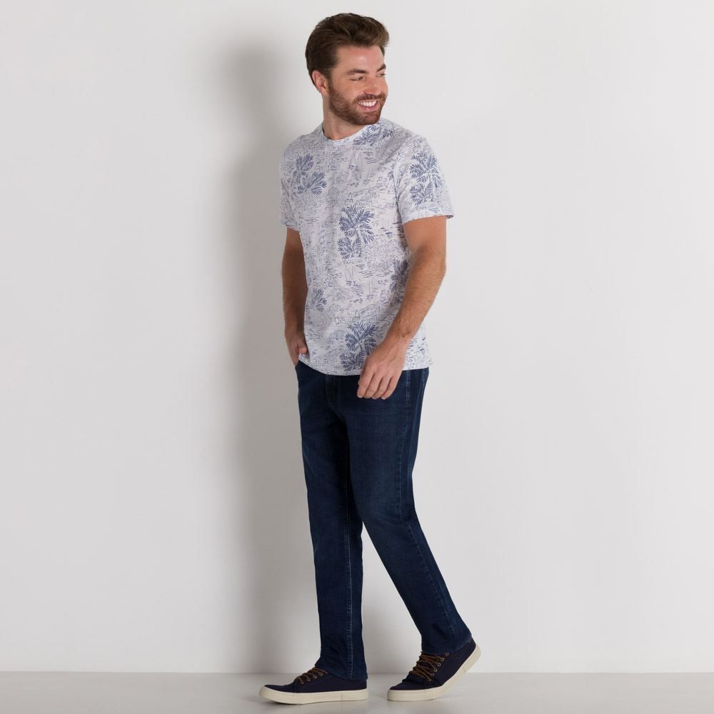 Calça Jeans Slim Lisa Para Trabalho Marc Alain