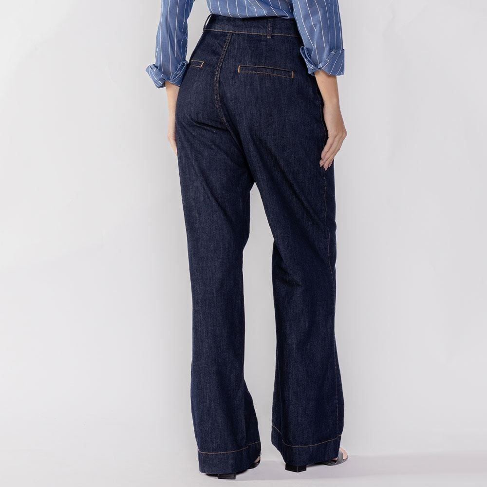 Calça Jeans Wide Leg Feminina Patricia Foster