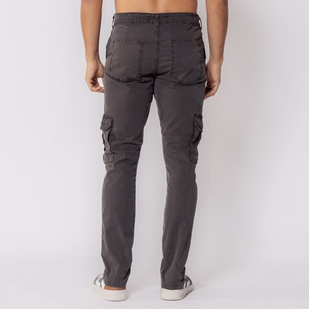 Calça Masculina De Sarja Cargo Slim Thing