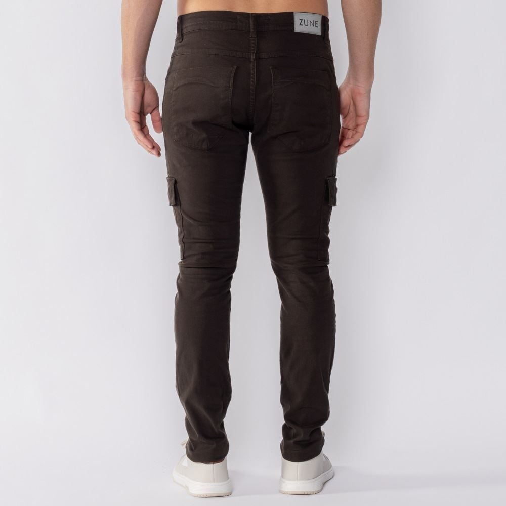 Calça Masculina Skinny Com Bolso Cargo Zune