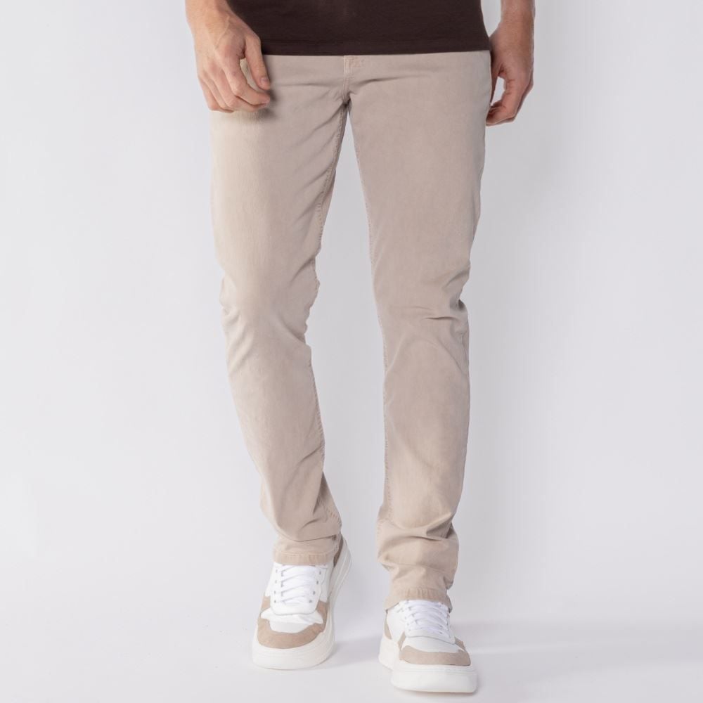 Calça Masculina Slim Estonada De Sarja Thing