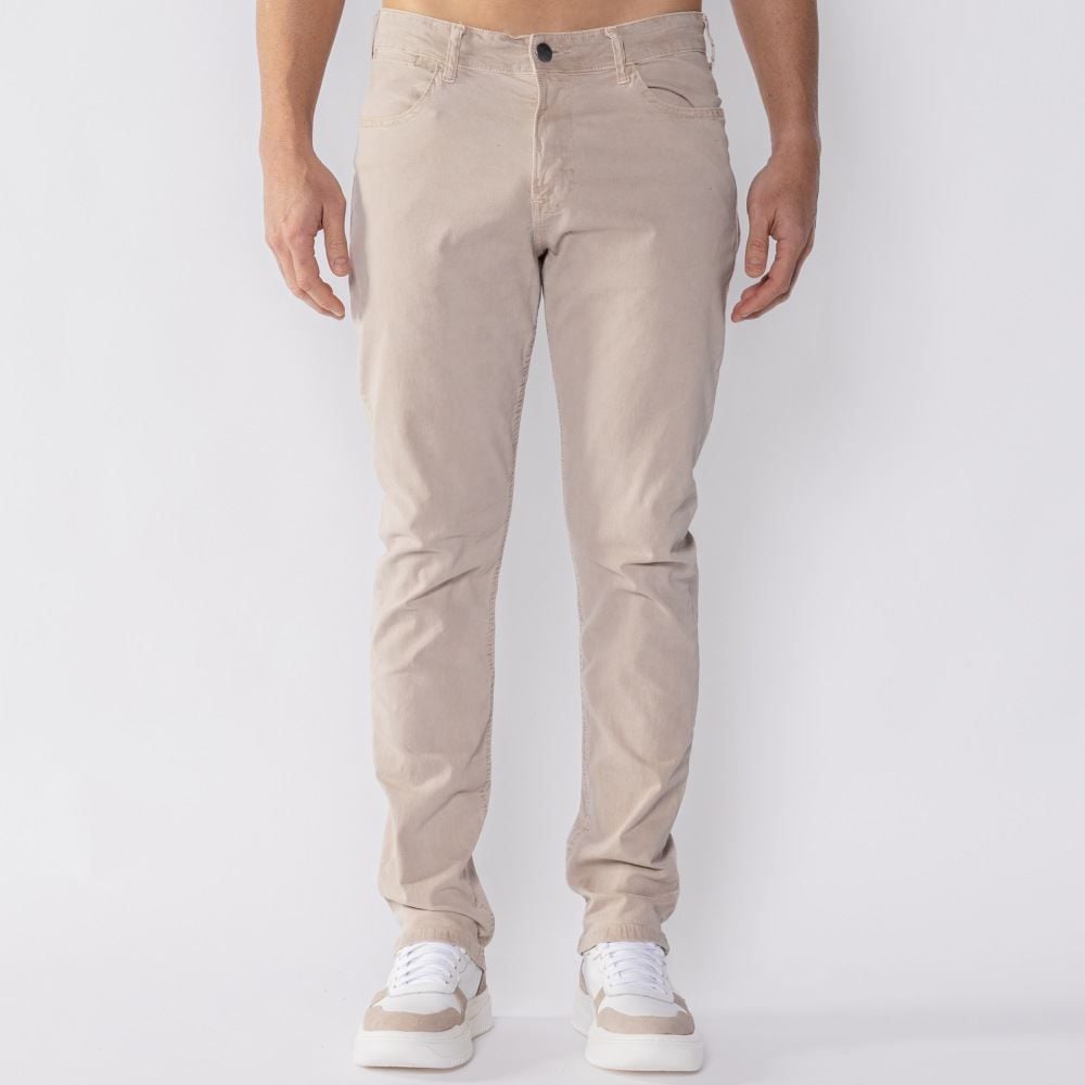 Calça Masculina Slim Estonada De Sarja Thing