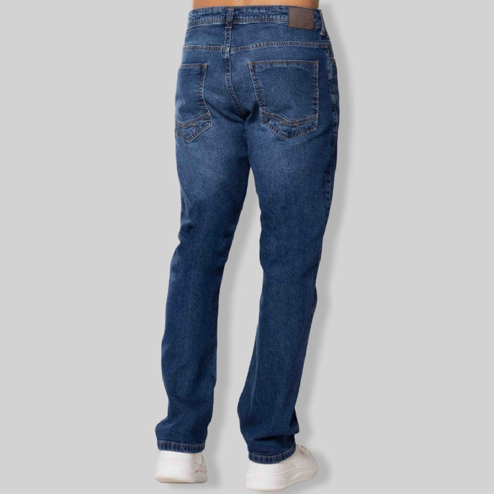Calça Masculina Tradicional Jeans Marc Alain Azul Escuro
