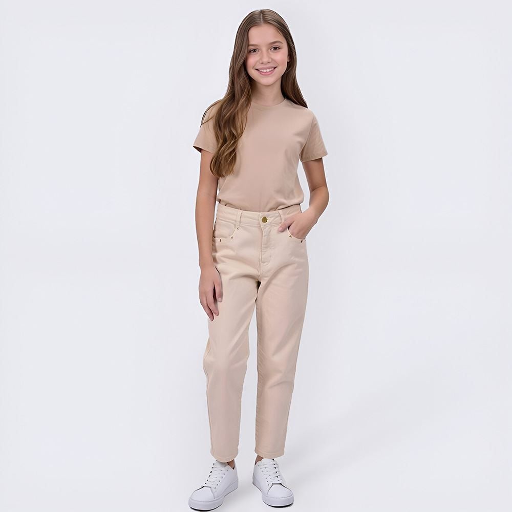Calça Mom Infantil Menina 12 a 16 Anos Marmelada