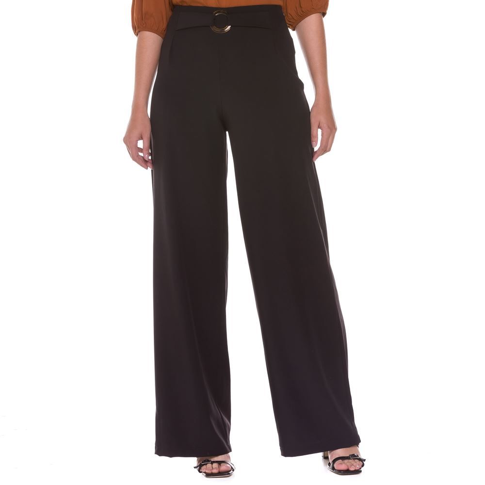 Calça Pantalona com Argola Patrícia Foster