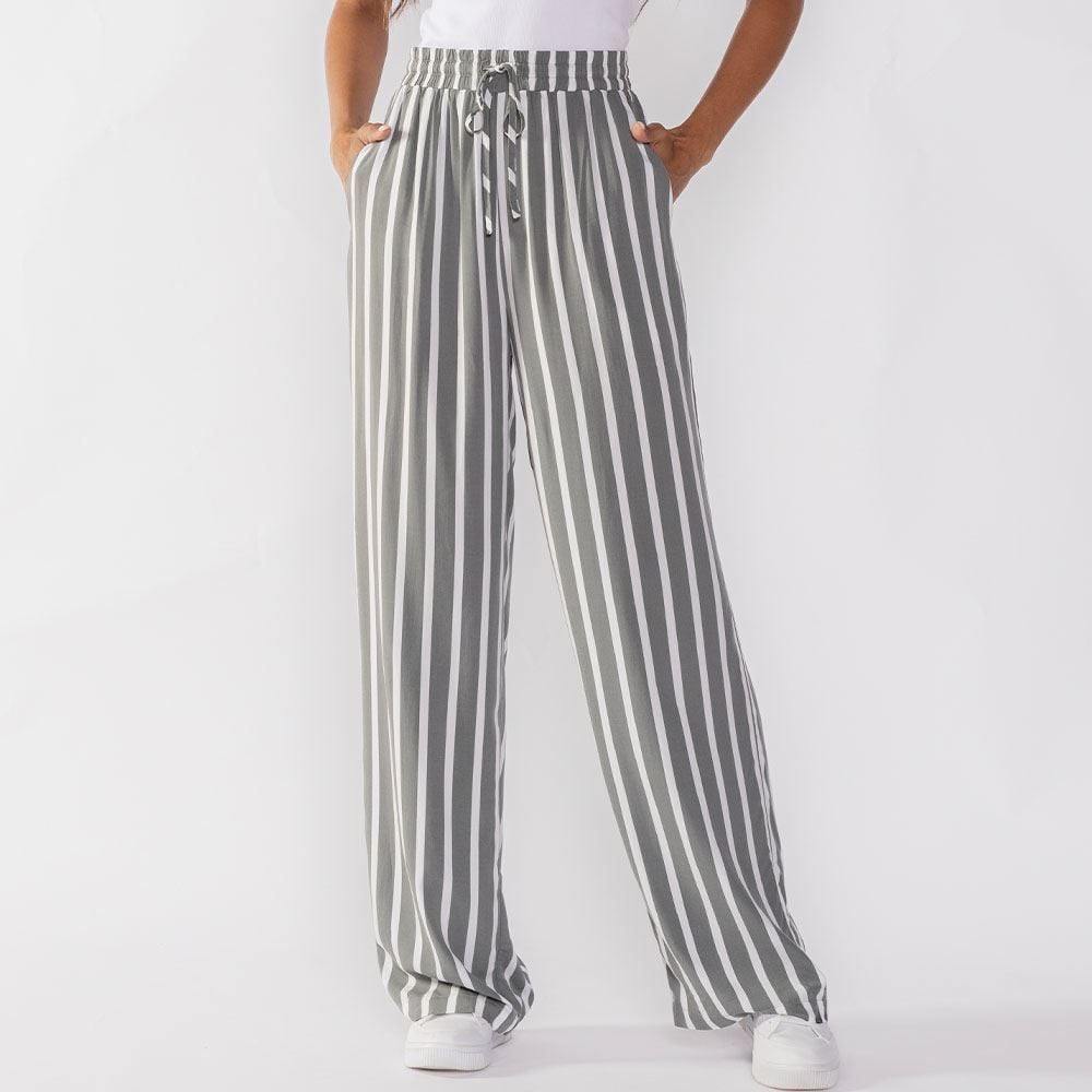 Calça Pantalona Estilo Pijama Patricia Foster