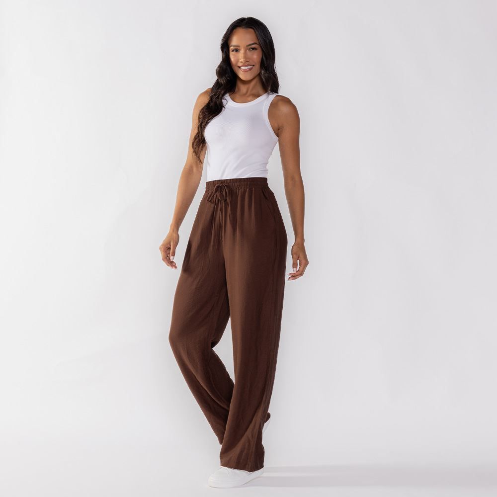 Calça Pantalona Estilo Pijama Patricia Foster