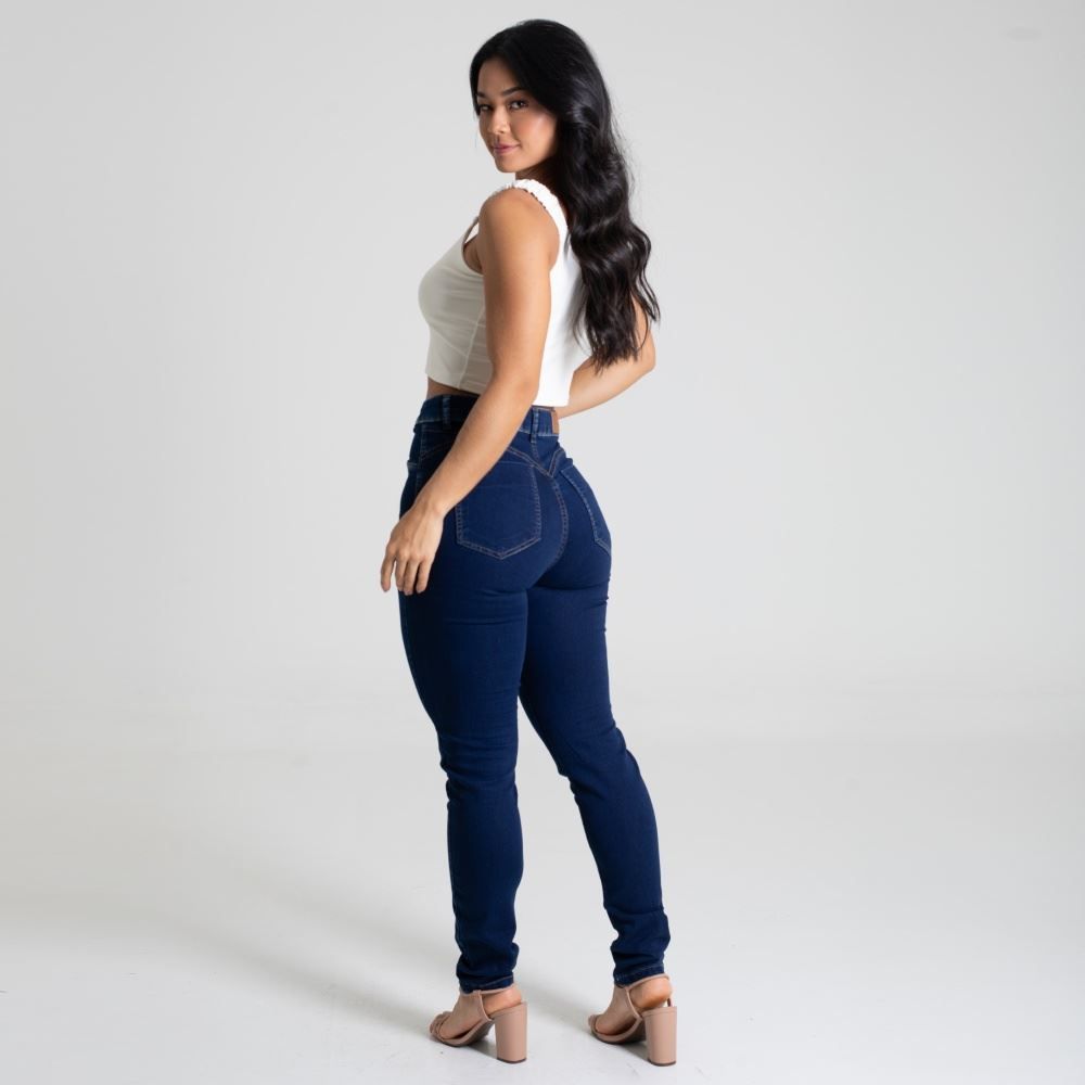 Calça Feminina Skinny Push Up Jeans Sawary