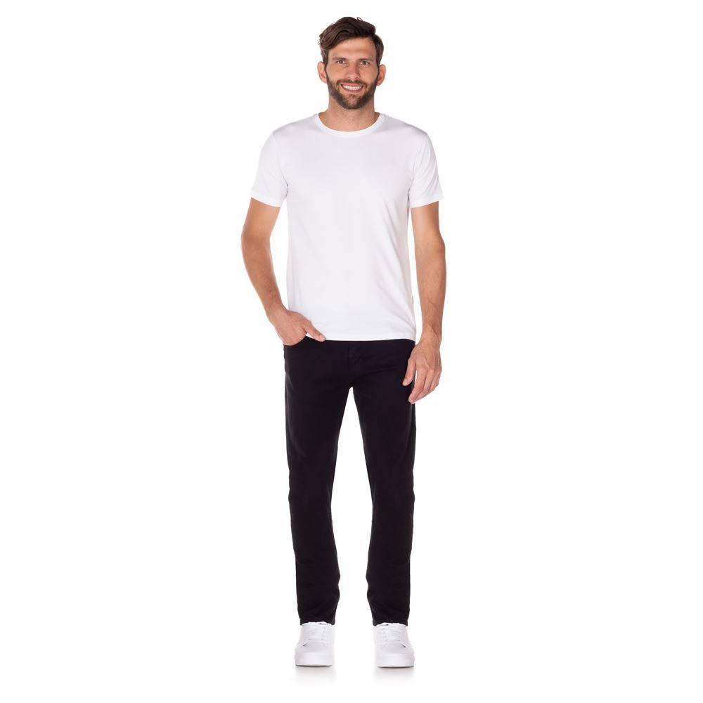 Calça Slim em Sarja Nicoboco