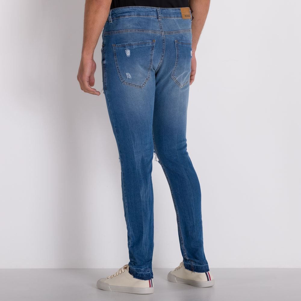 Calça Super Skinny com Puídos Rock&Soda