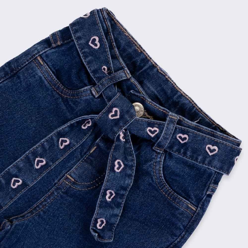 Calça Wide Leg Com Cinto Infantil Menina 1 a 3 Anos Yoyo Kids