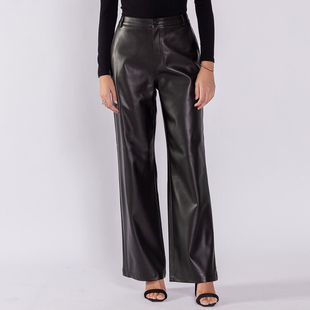 Calça Wide Leg Feminina Em PU Boby Blues