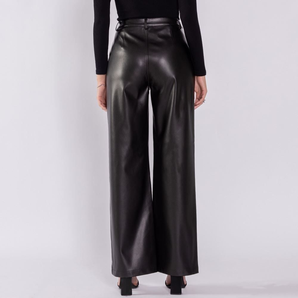 Calça Wide Leg Feminina Em PU Boby Blues