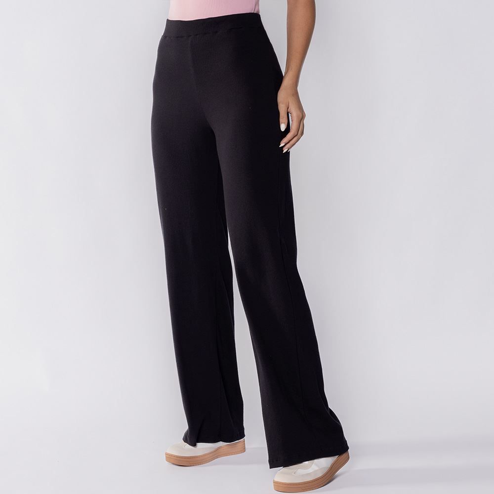 Calça Wide Leg Feminina Em Ribana Boby Blues