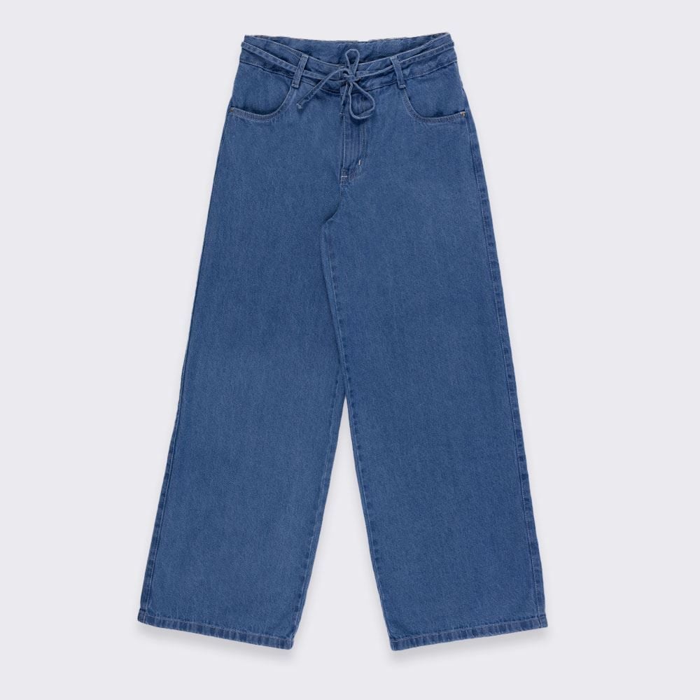 Calça Wide Leg Infantil Menina 12 a 16 Anos Marmelada