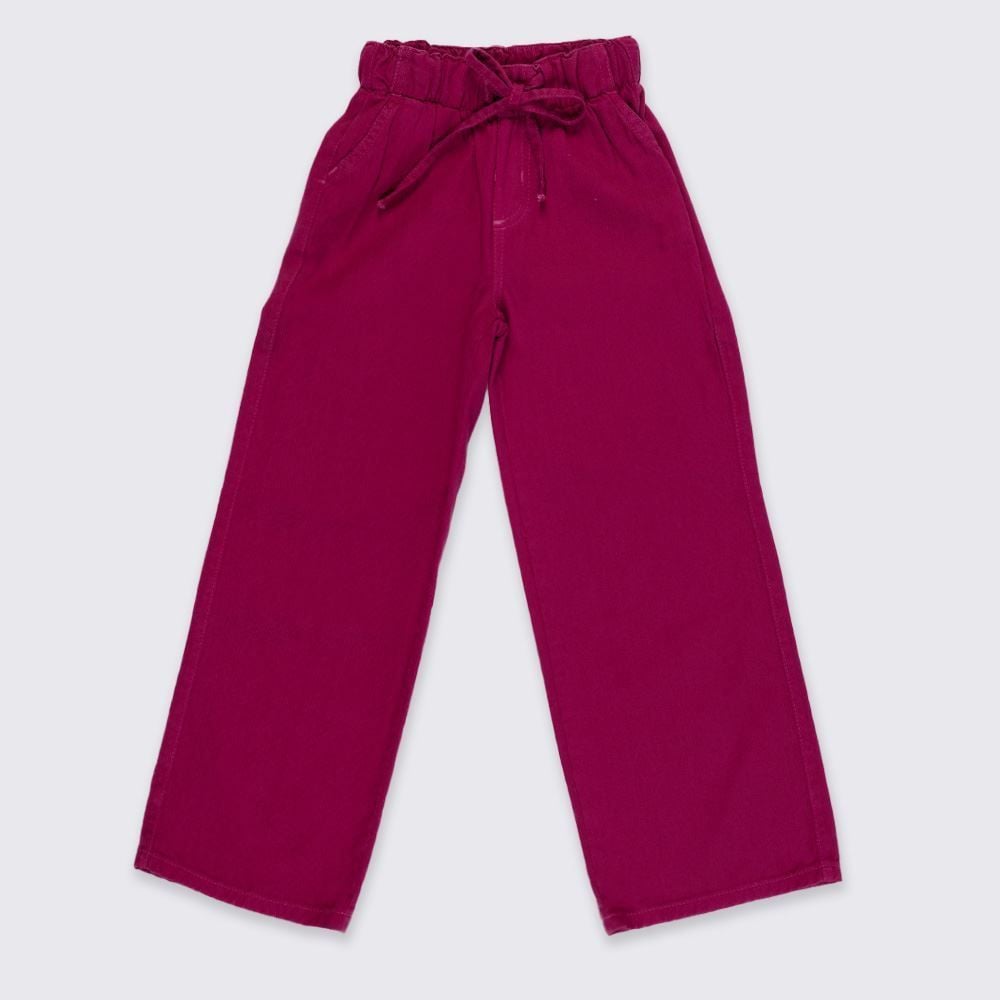 Calça Wide Leg Infantil Menina 4 a 10 Anos Marmelada