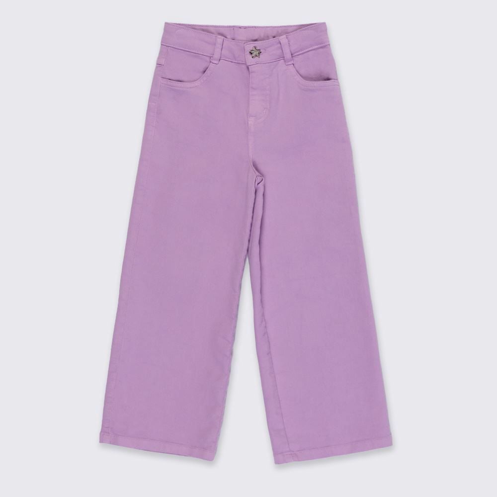 Calça Wide Leg Infantil Menina 4 a 10 Anos Marmelada