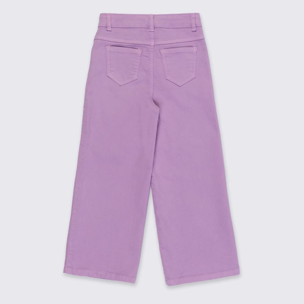 Calça Wide Leg Infantil Menina 4 a 10 Anos Marmelada