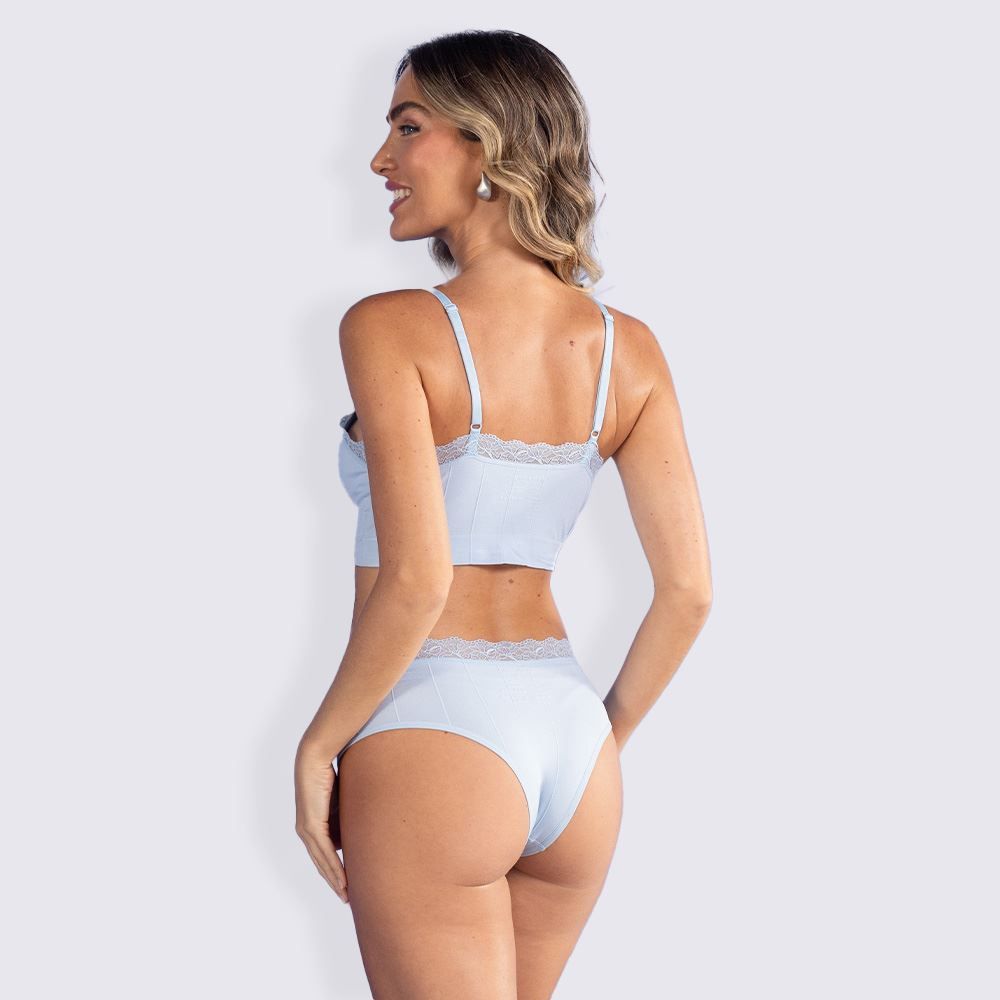 Calcinha Básica Com Renda No Cós Camila Moretti