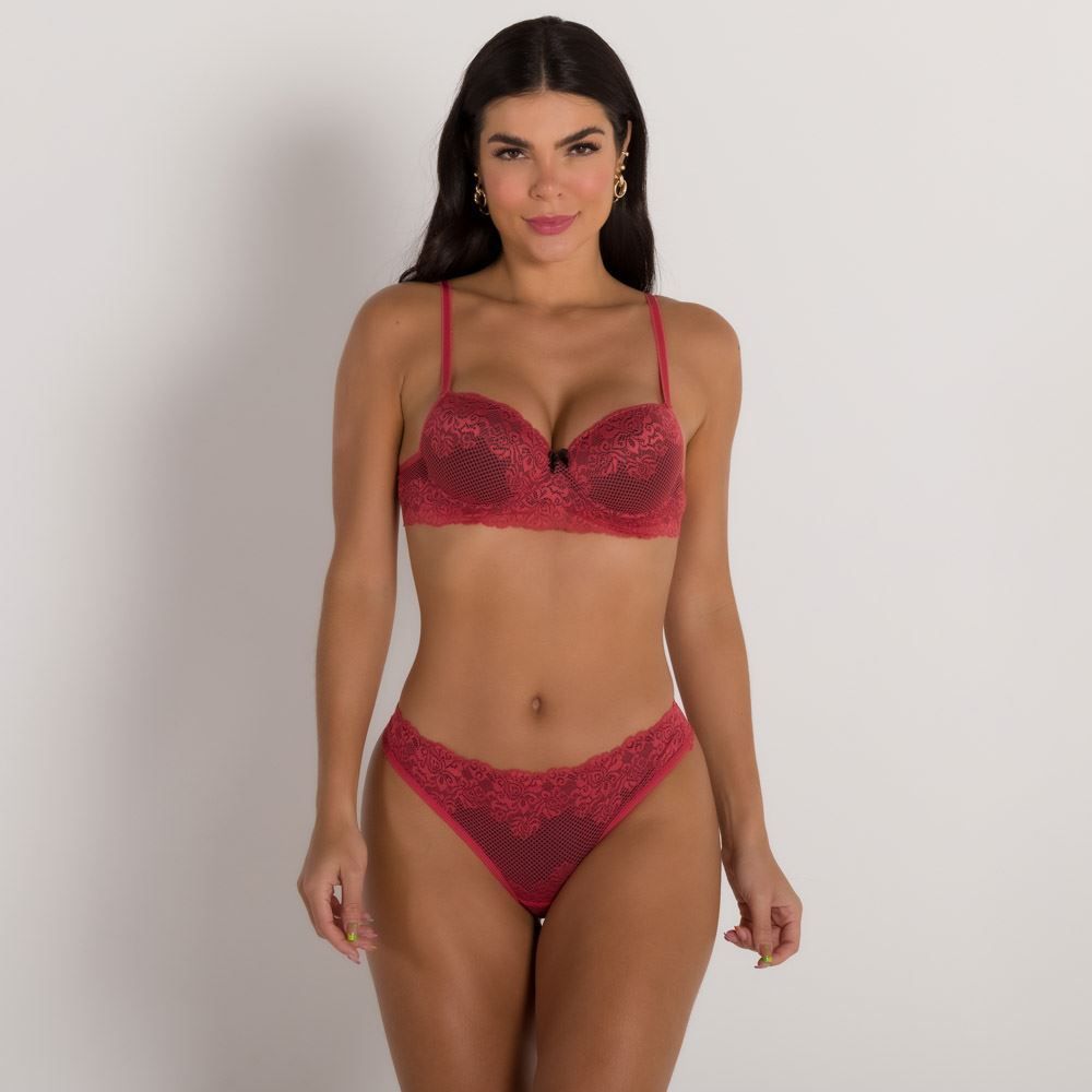 Calcinha Bicolor Renda Camila Moretti