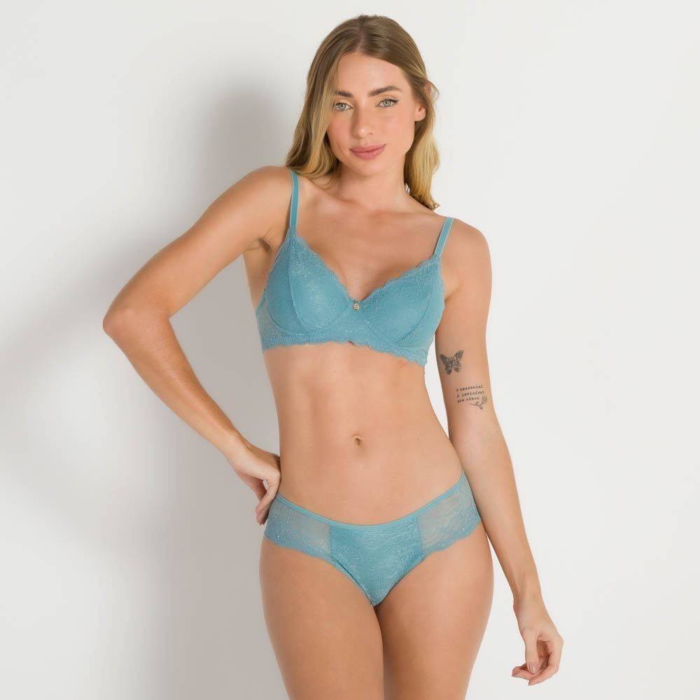 Calcinha Biquíni Fio Toda Em Renda Camila Moretti