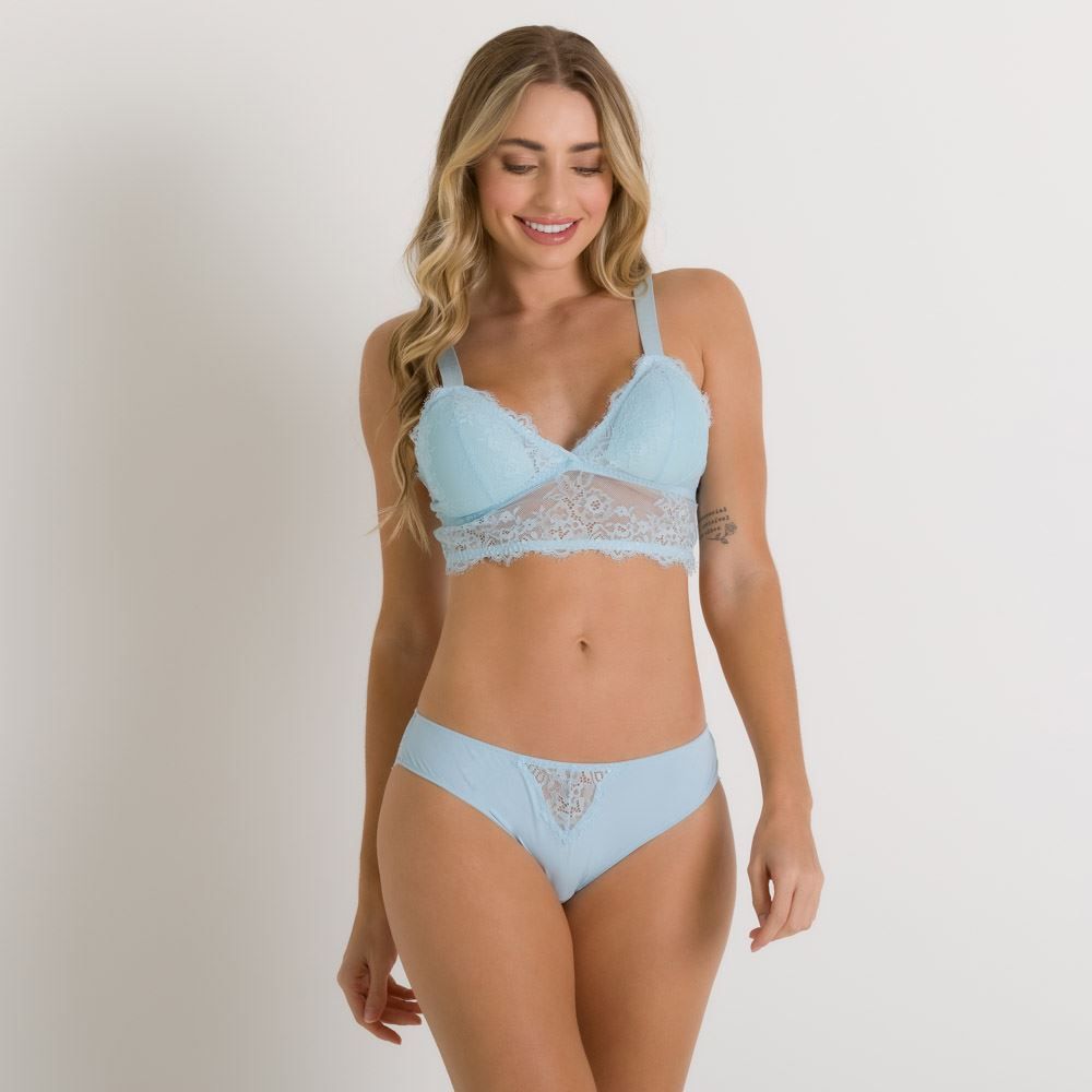 Calcinha Em Microfibra E Renda De Poliamida Camila Moretti