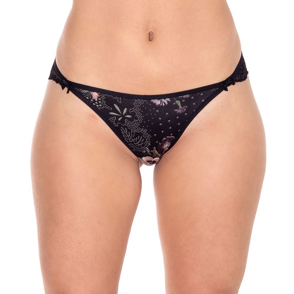 Calcinha Estampada Costas em Renda Camila Moretti