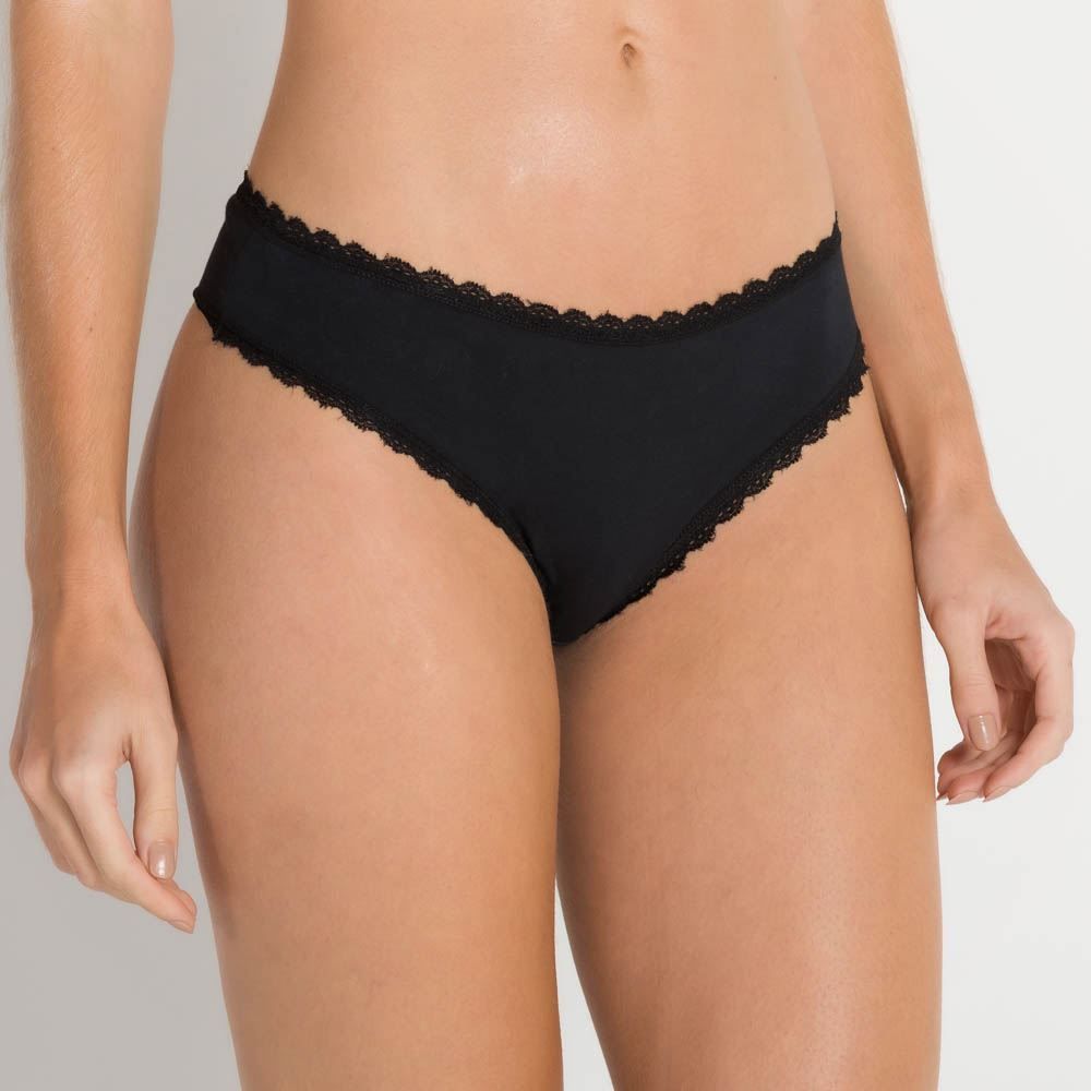 Calcinha Fio Algodão com Renda Holla